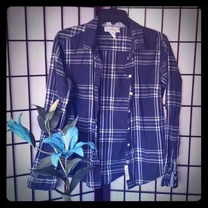 H&M Blue plaid shirt-007